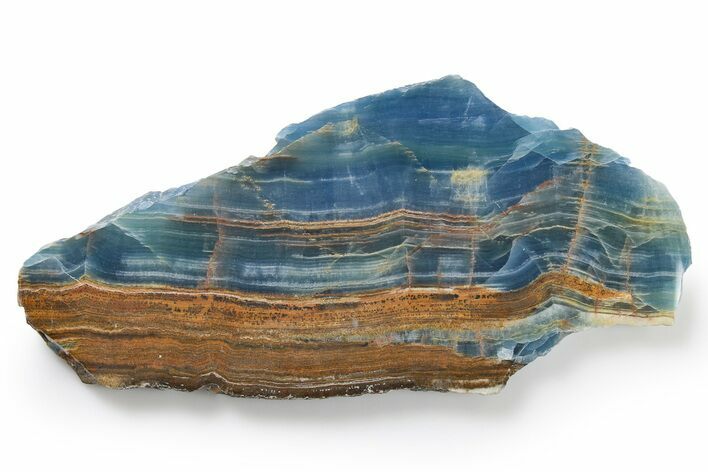 Polished Blue Calcite Slab - Argentina #264329